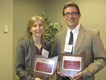 Dr. Kim Downing & Dr. Rob Fischer, 2011 OPEG Awardees